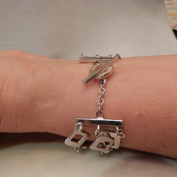 Contemporary Geometric Chain Bracelet - Picture 2 of 6